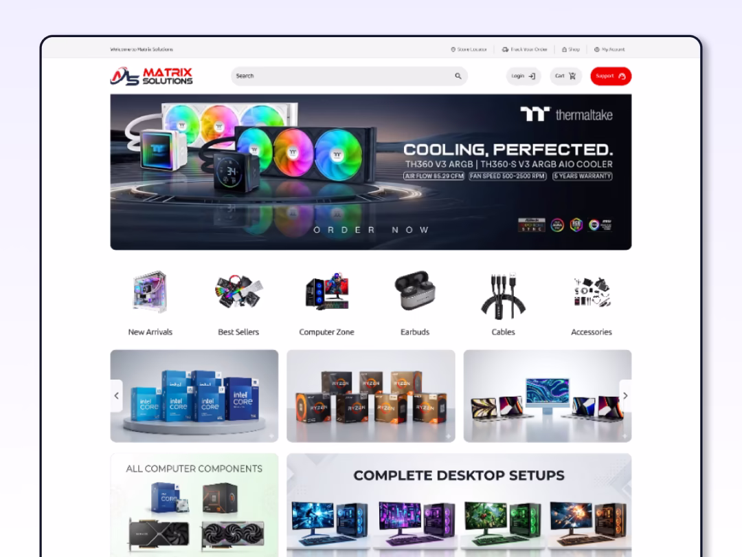 Electronic Store Website UI UX Design